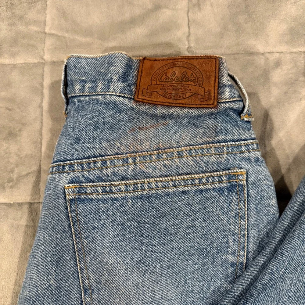 Cabela's Flannel Lined Jeans Women 10 Reg Blue Plaid High Rise Straight Vintage - Picture 7 of 8